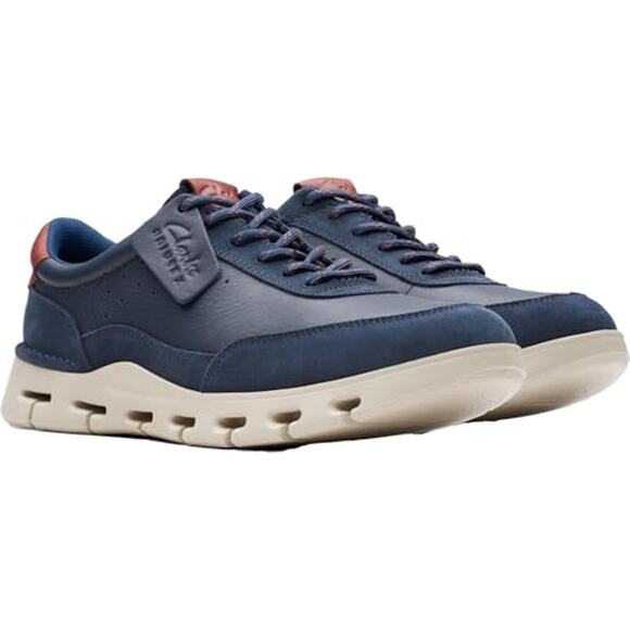 NWT Clarks Men's Nature X One Sneaker Navy Leather 11.5